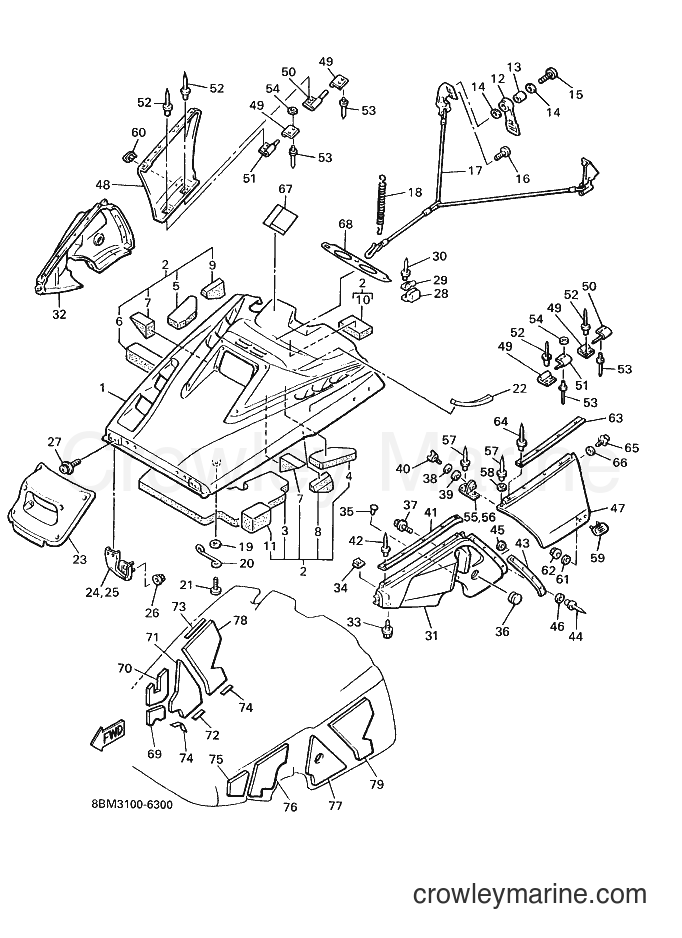 2000 Snowmobile VT480TF - VT480TF (8BM7) [010] - SHROUD