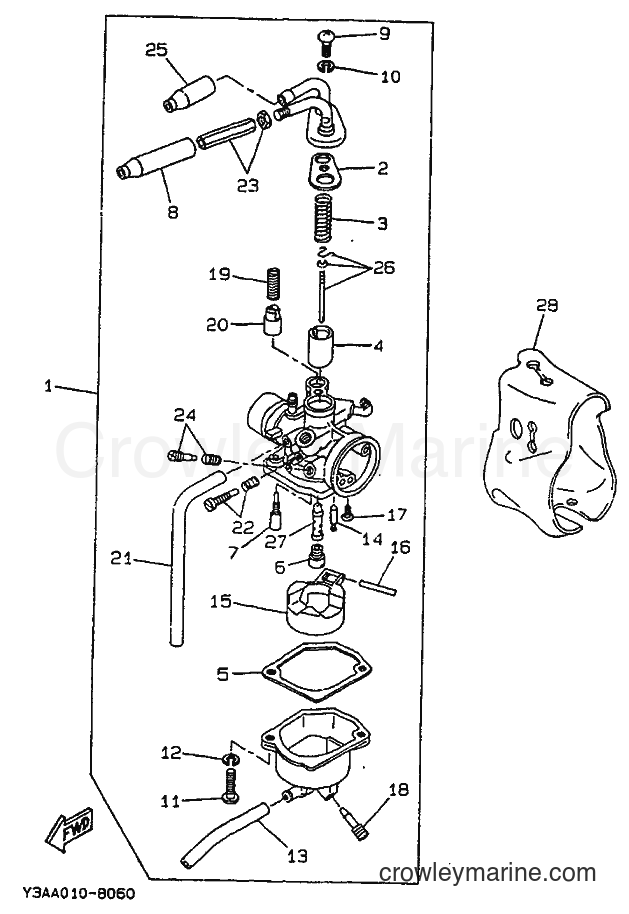 1992 Scooter CW50 - CW50 (4CA3) [999] - CARBURETOR