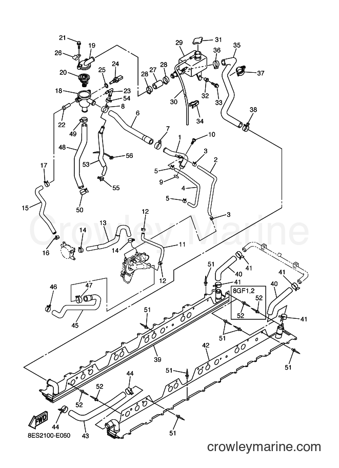 2006 Snowmobile RS10 - RS10 (8ES2) [020] - RADIATOR & HOSE