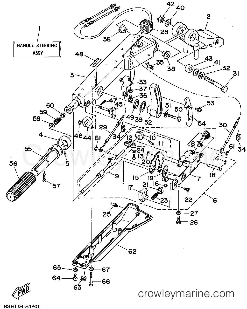 Yamaha Motors F50TLHT - STEERING