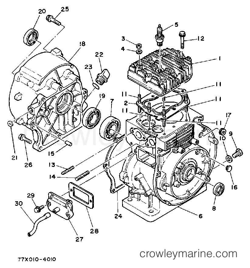 Yamaha Motors EC2000 - CYLINDER CRANKCASE EC2000