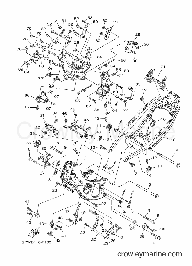 Yamaha Motors XP500 (2PW7) [020] - FRAME
