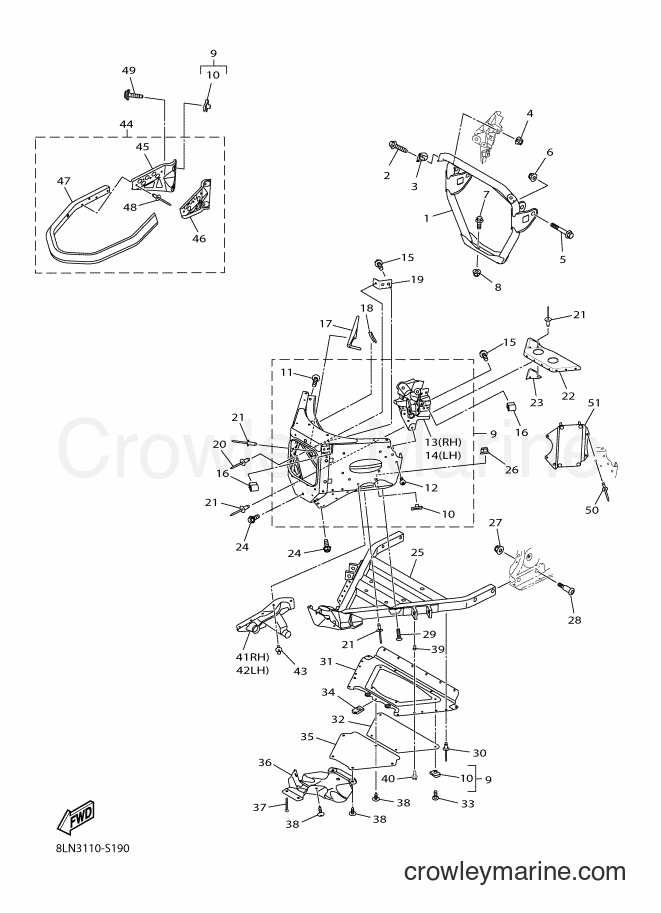 Yamaha Motors SRV10LD (8JX4) [010] - FRAME 1