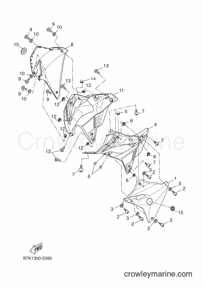 Yamaha Motors MTT690P-AB (B7K1) [030] - COWLING 2