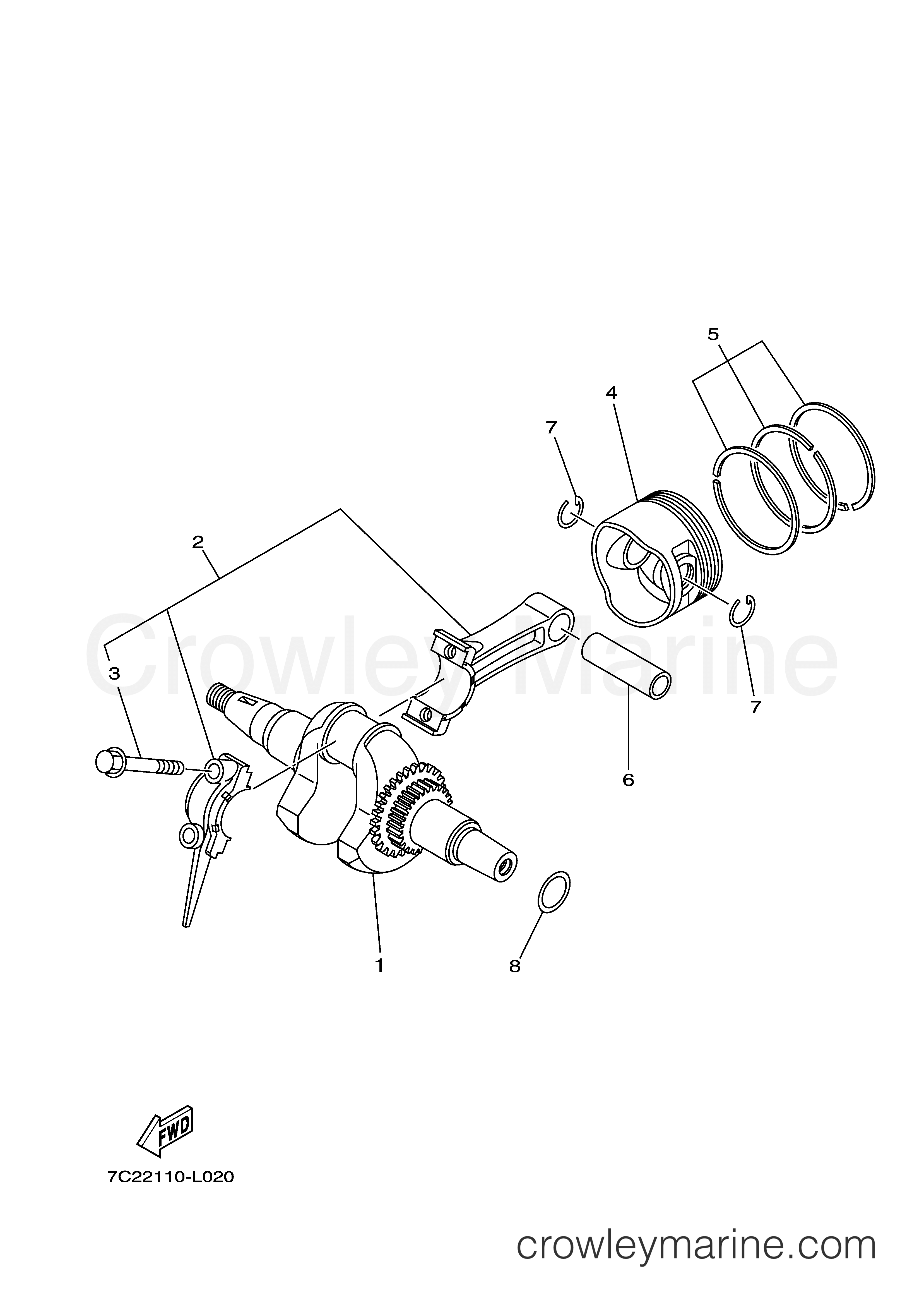 Yamaha Motors EF2600Q - CRANKSHAFT PISTON
