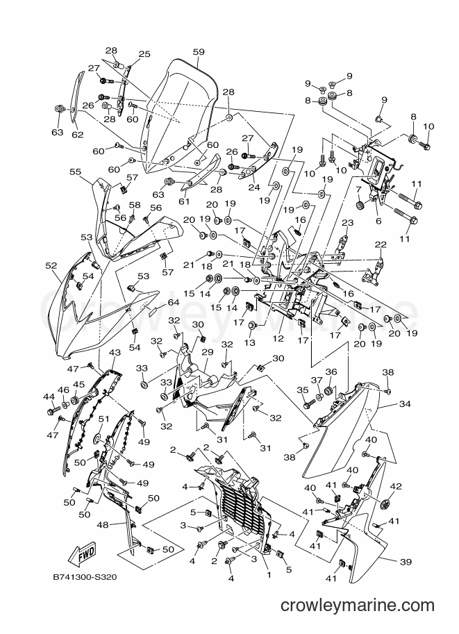Yamaha Motors CZD300-A (B741) [050] - WINDSHIELD