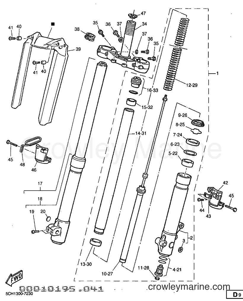 1997 Dirt Bike TT600R - TT600R (5CH1) [030] - FRONT FORK