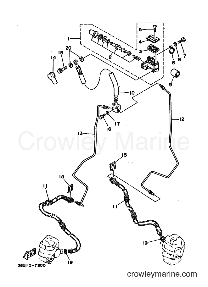 1989 ATV YFZ350 - YFZ350 (3GG1) [010] - FRONT MASTER CYLINDER