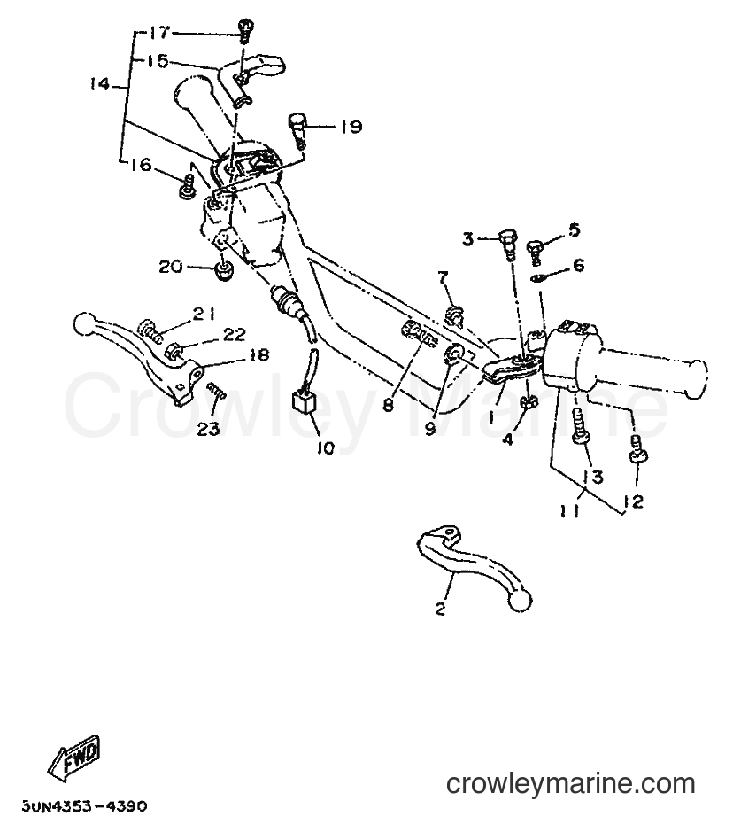 1994 Scooter DT50LC - DT50LC (3UN4) [999] - HANDLE SWITCH & LEVER