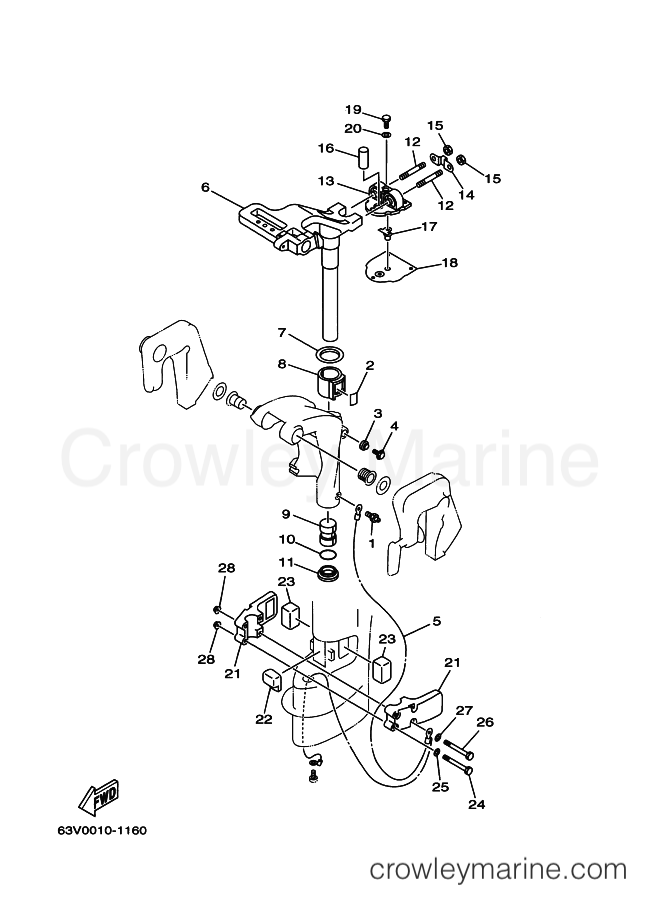 Yamaha Motors 15F (63W0) [210] - BRACKET 2