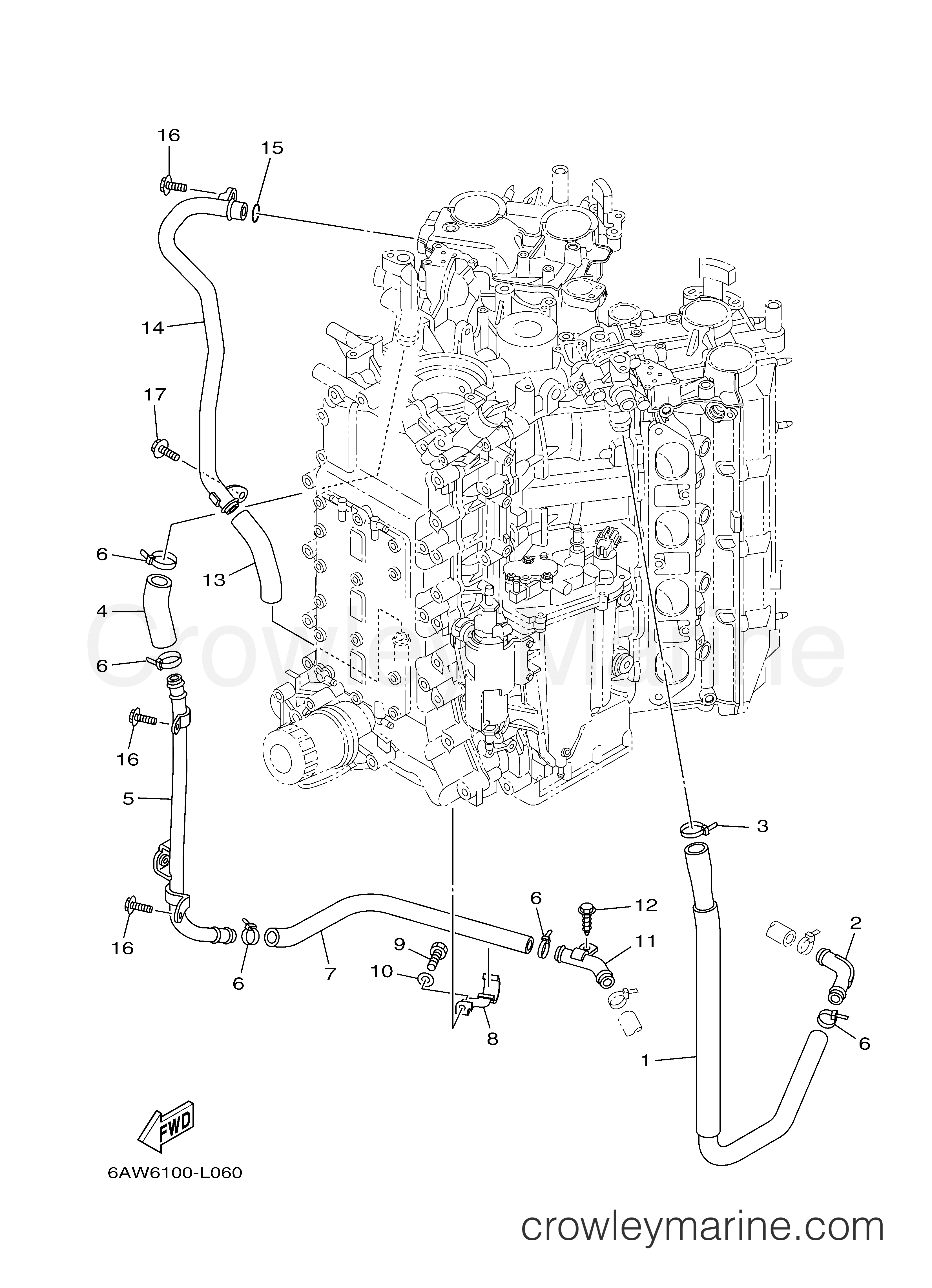 Yamaha Motors LF350XCB - CYLINDER CRANKCASE 4