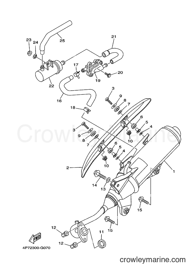 2014 Scooter XC125E - XC125E (4P7A) [010] - EXHAUST