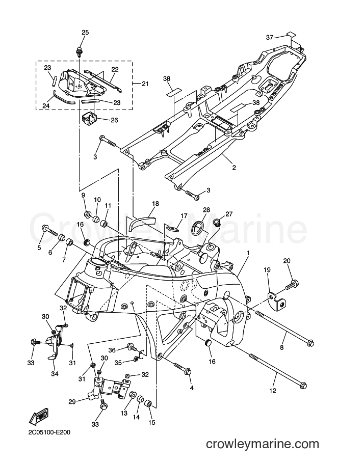 2006 Sport Bike YZF-R6 - YZF-R6 (2C0A) [010] - FRAME