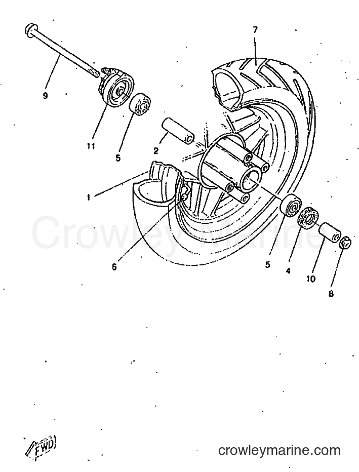 1998 Scooter CW50RSP - CW50RSP (4WS5) [010] - FRONT WHEEL