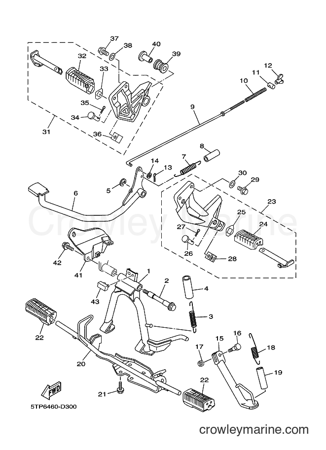 2007 Scooter T110SEC - T110SEC (30C1) [010] - STAND & FOOTREST