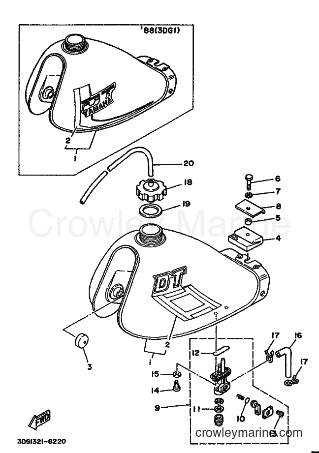 1987 Scooter DT50MX - DT50MX (2UN) [99A] - FUEL TANK
