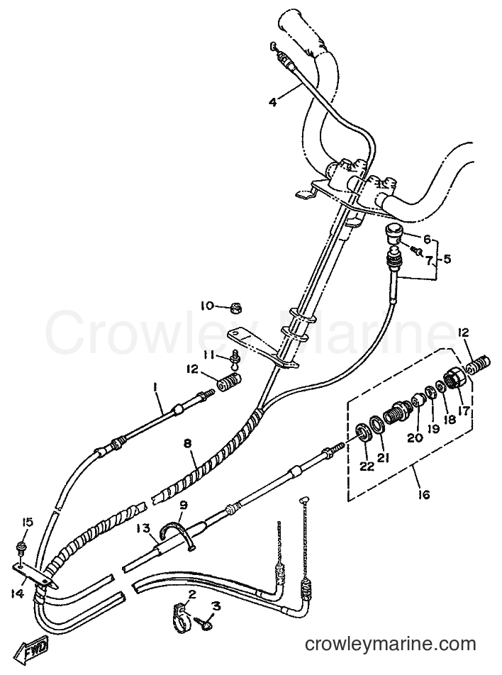 Yamaha Motors WR500S (EU0) [999] - CONTROL CABLE
