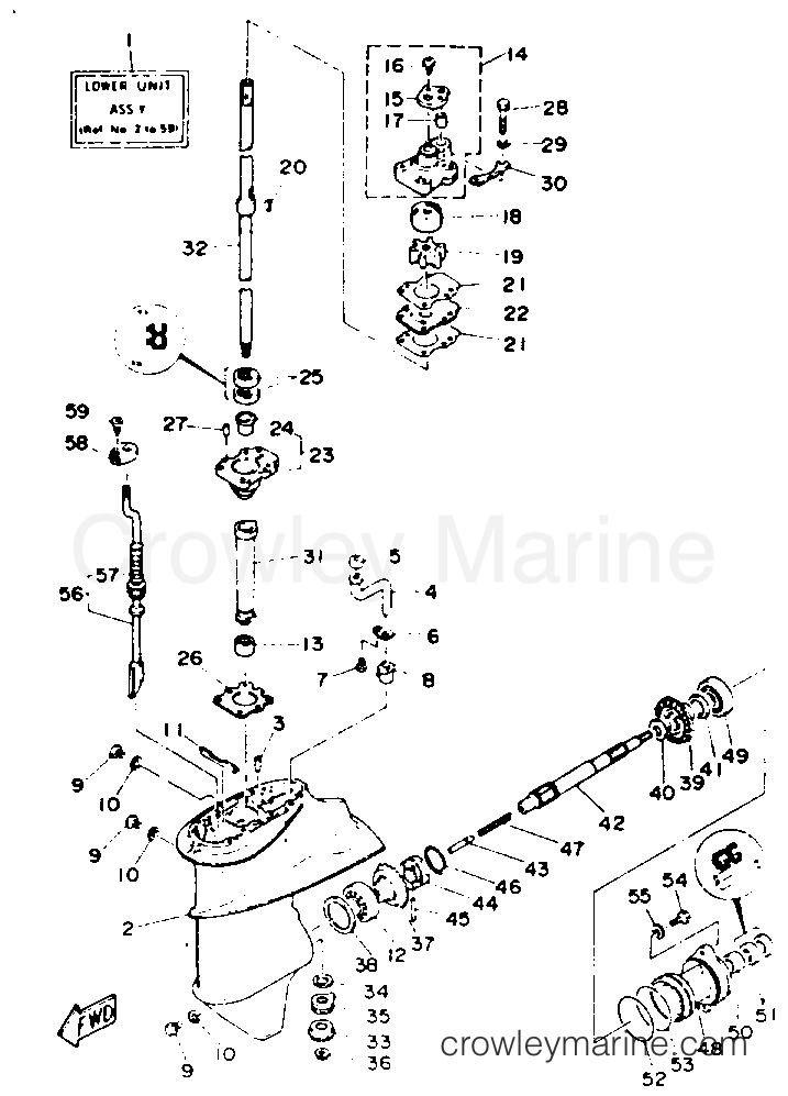 Yamaha Motors F9.9MLHR - LOWER DRIVE 1
