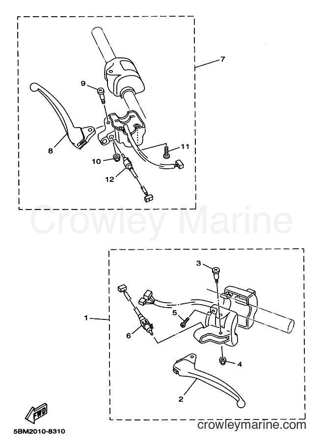 1998 Scooter YV50 - YV50 (5BM2) [020] - HANDLE SWITCH & LEVER