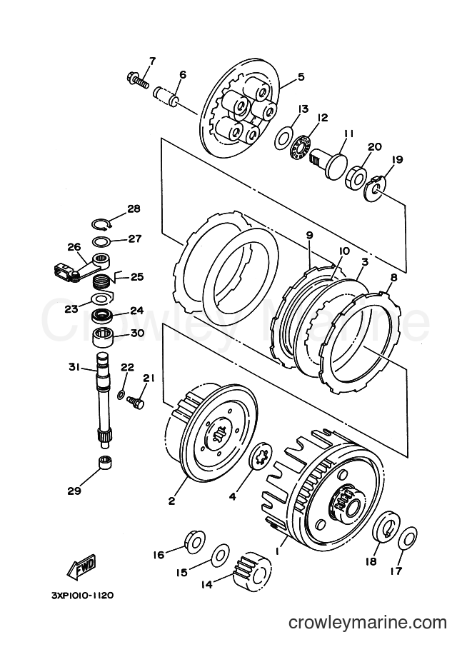 1991 Dirt Bike WR200R - WR200R (4BF1) [010] - CLUTCH