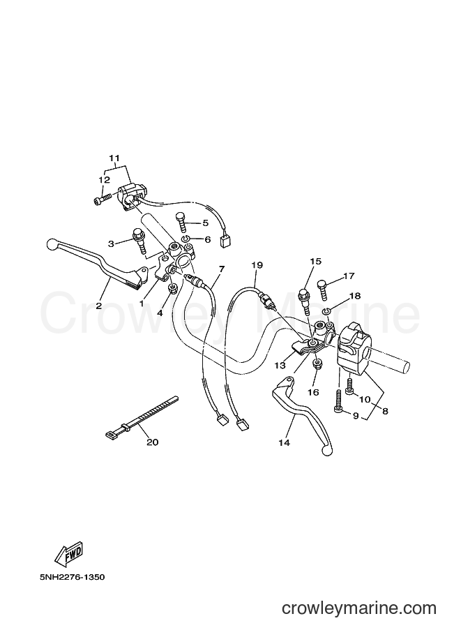2001 Street Bike YBR125E - YBR125E (5NH3) [010] - HANDLE SWITCH & LEVER