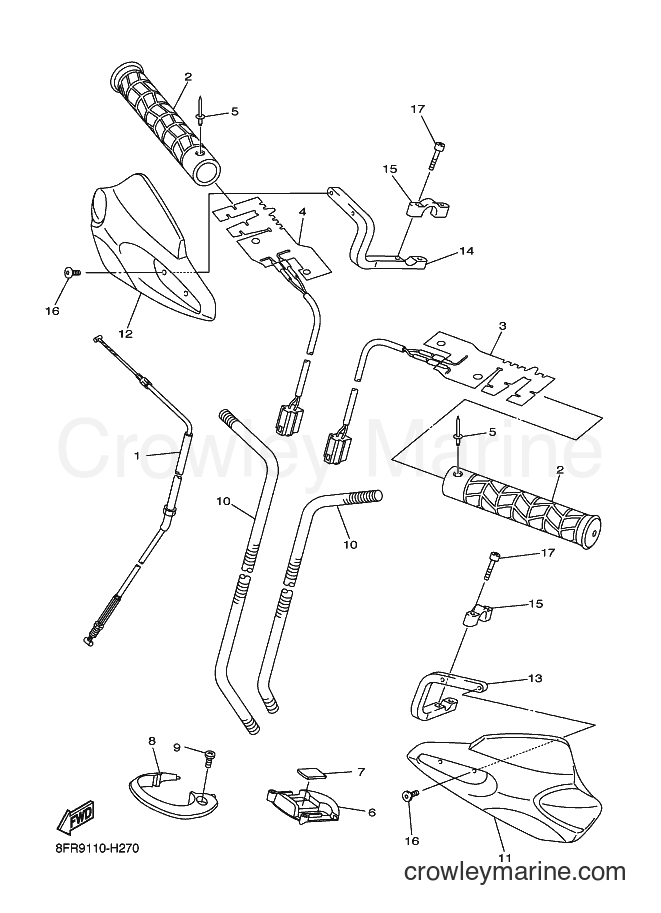 Yamaha Motors RX10R (8FR9) [020] - CONTROL CABLE