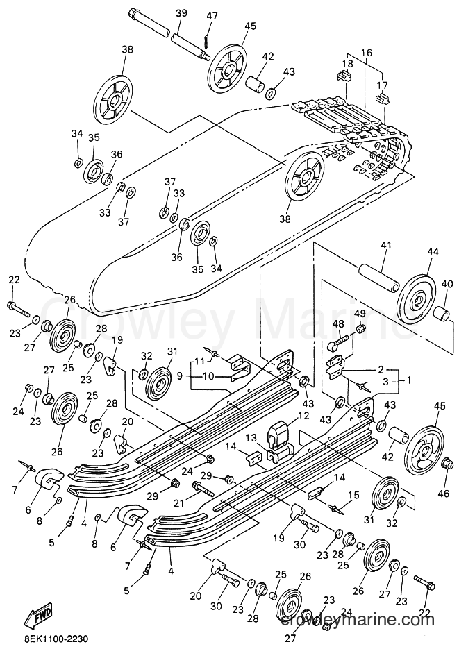 2002 Snowmobile SXV70ER - SXV70ER (8FB2) [010] - TRACK SUSPENSION 1