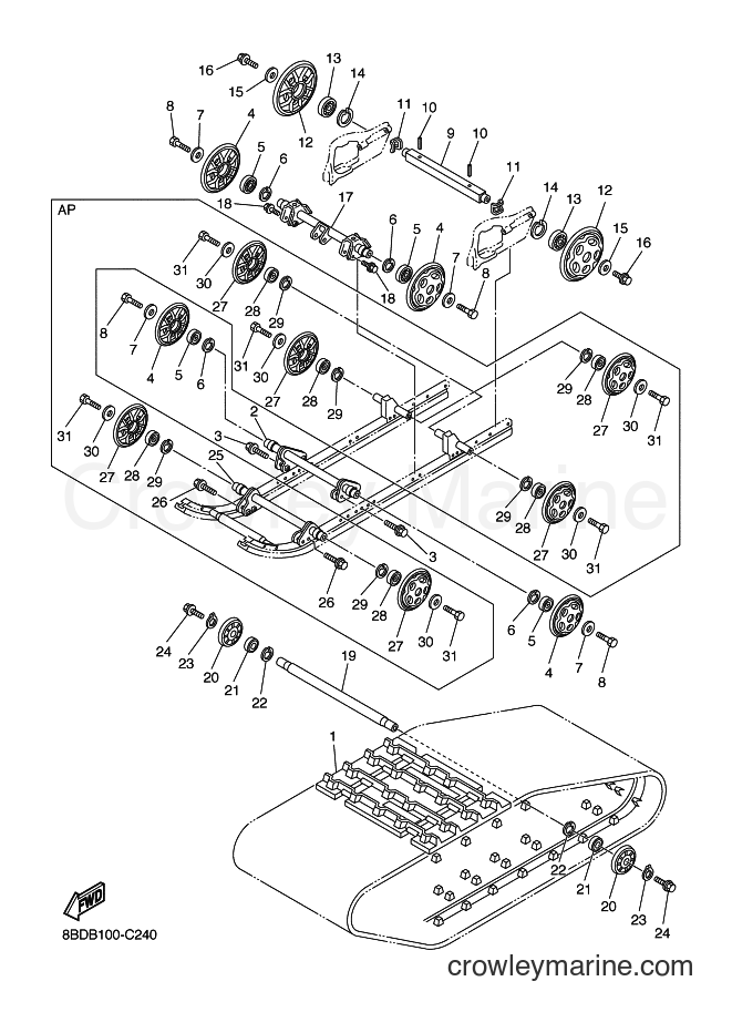2007 Snowmobile BR250T - BR250T (8BDE) [010] - TRACK SUSPENSION 1