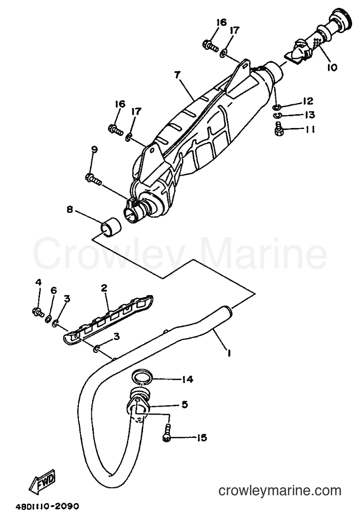 Yamaha Motors YFB250 (4BD2) [010] - EXHAUST