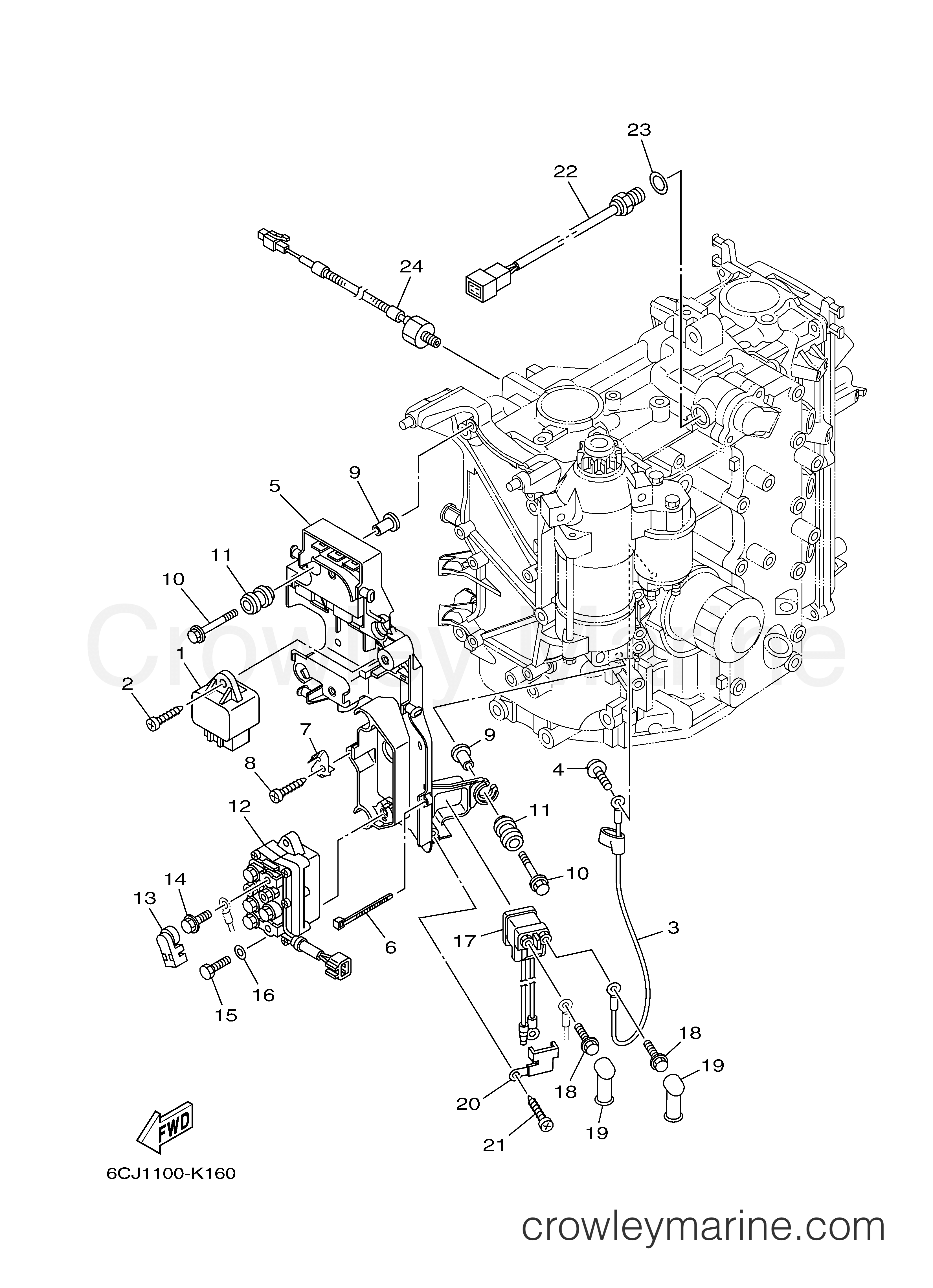 ELECTRICAL 2 2011 Outboard 70hp F70LA Crowley Marine