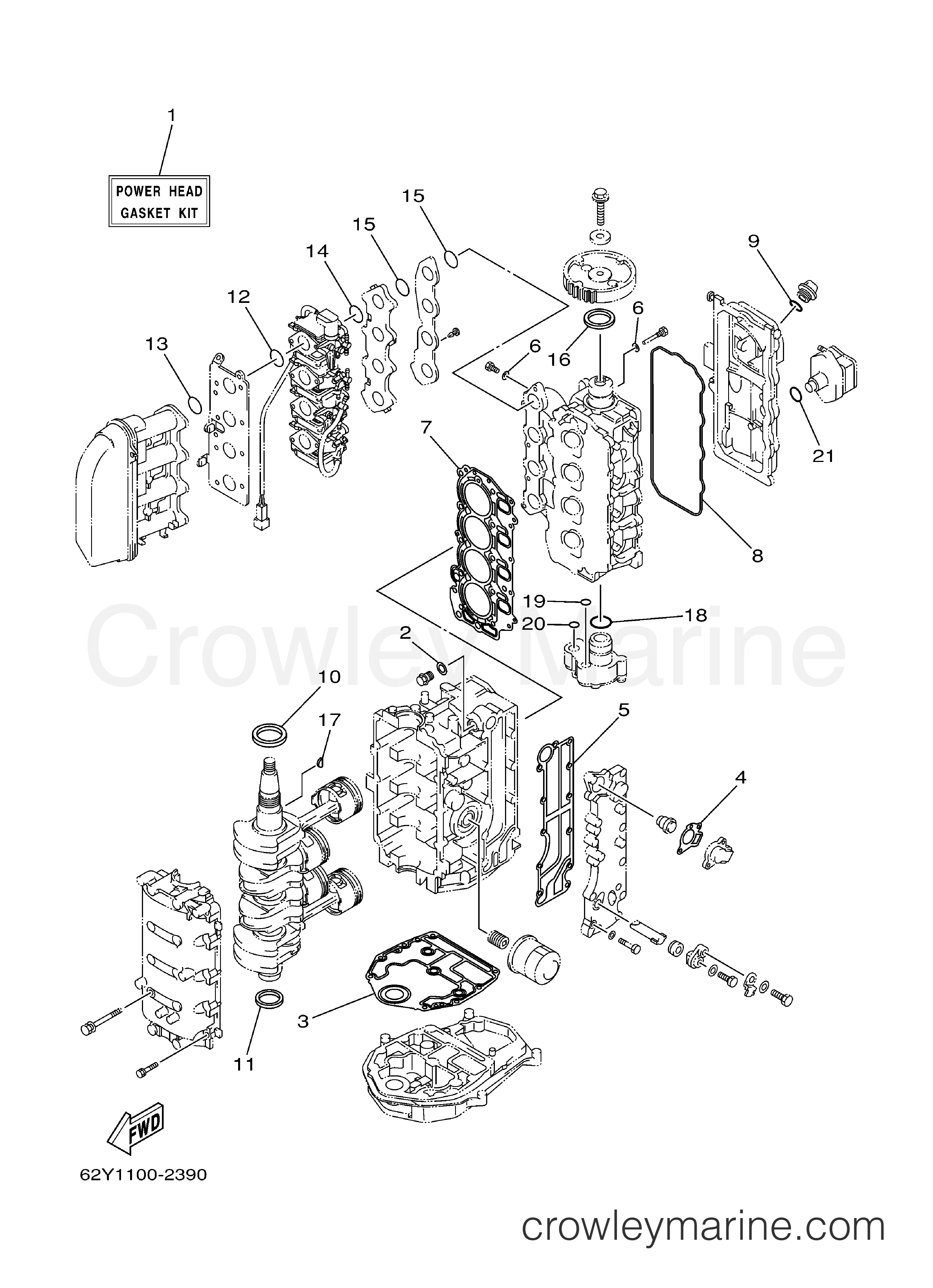 Yamaha Motors T50TLRB - REPAIR KIT 1