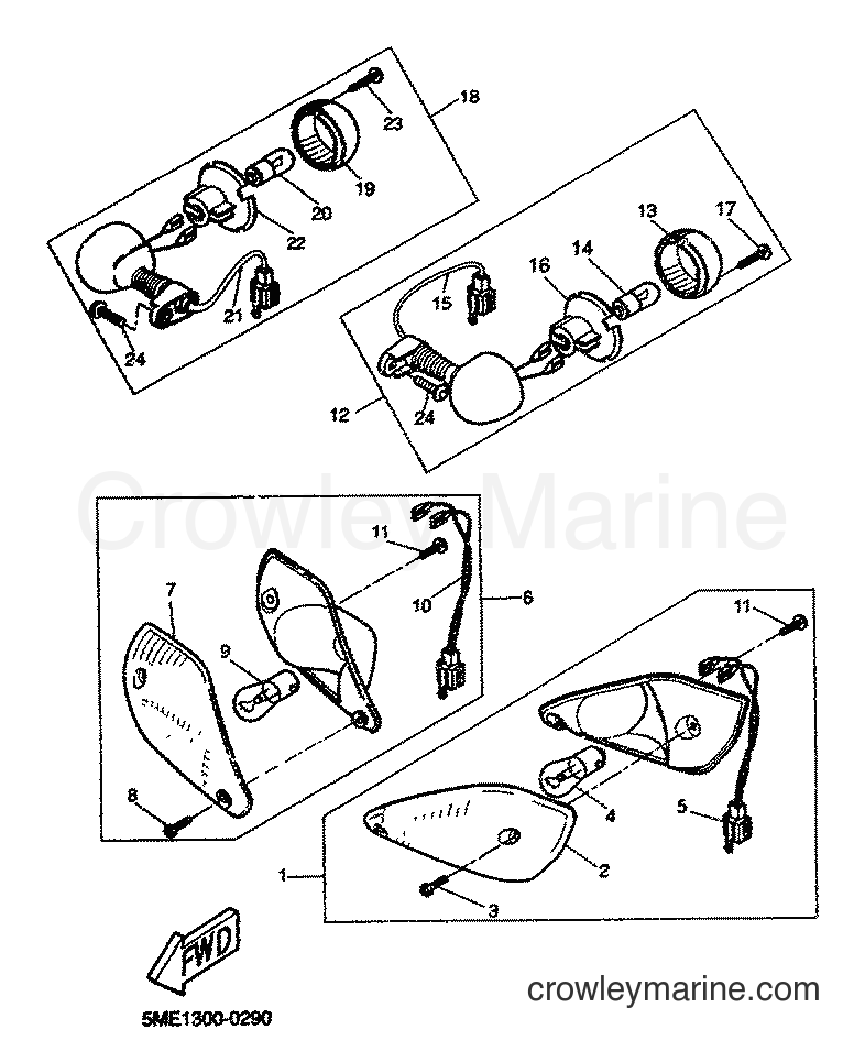 2001 Scooter YQ100 - YQ100 (5ME4) [030] - LUZ DE DESTELLADOR