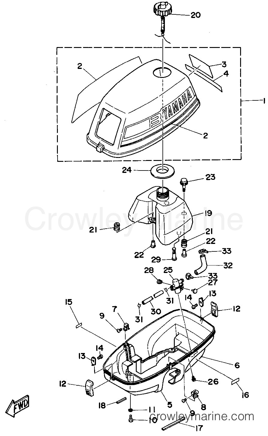 Yamaha Motors 3MSHS - COWLING FUEL