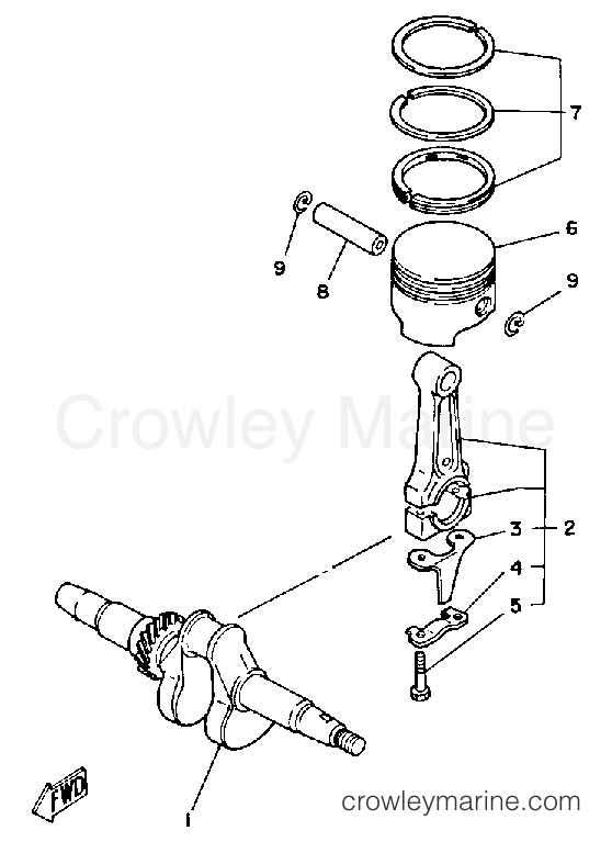 Yamaha Motors EF1400 - CRANKSHAFT PISTON