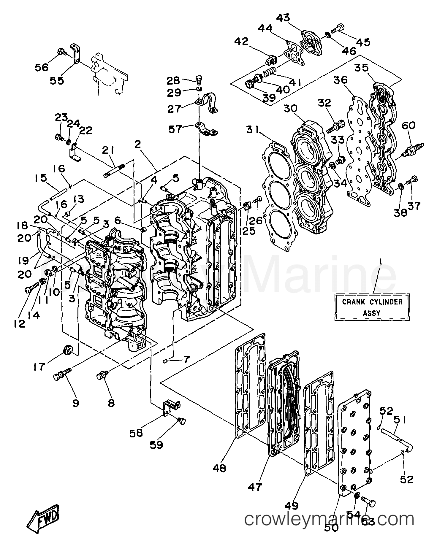 Yamaha Motors C75TLRX - CYLINDER CRANKCASE