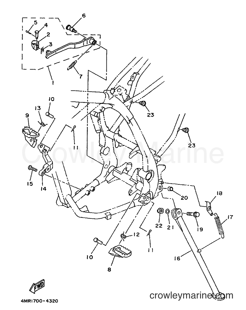 1994 Dirt Bike TT250R - TT250R (4MR1) [010] - STAND & FOOTREST
