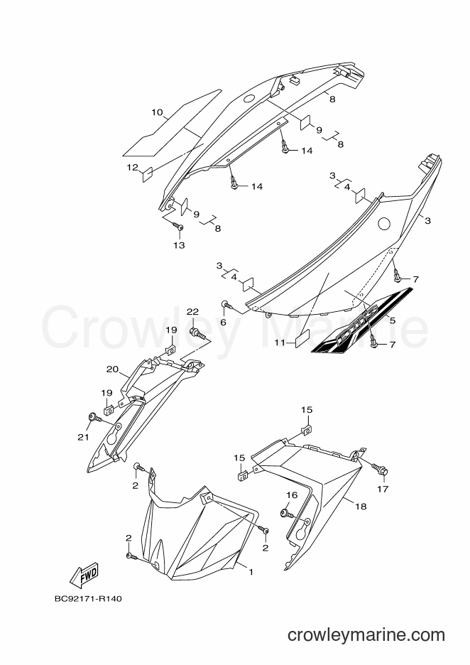2016 Scooter YW125G - YW125G (BC92) [010] - SIDE COVER