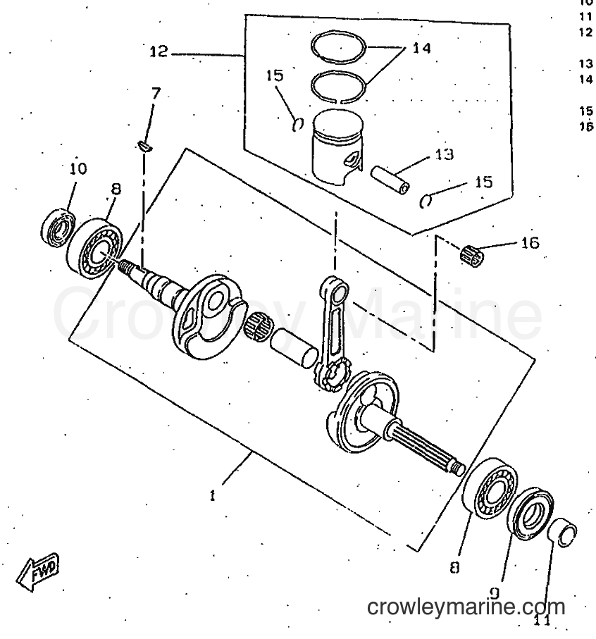 1997 Scooter CW50RS - CW50RS (4VA5) [999] - CRANKSHAFT & PISTON