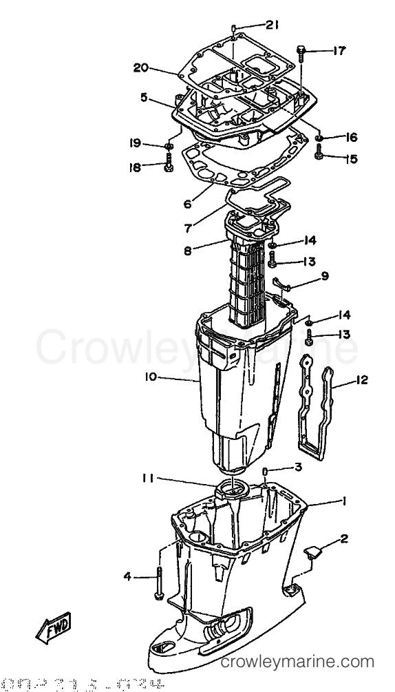 Yamaha Motors 80A (6H0) [999] - UPPER CASING