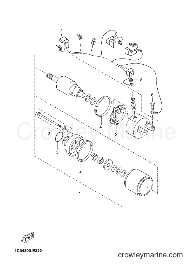 2007 Scooter YP250R - YP250R (1C04) [030] - STARTING MOTOR