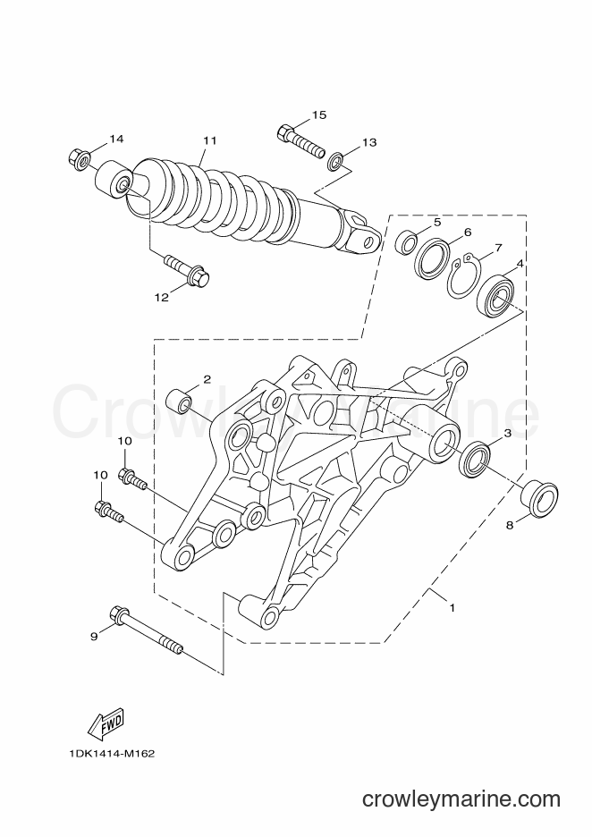 2017 Scooter XC155 - XC155 (2SW6) [010] - REAR ARM & SUSPENSION