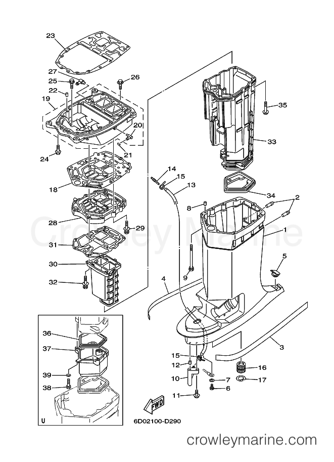 Yamaha Motors LZ300A (6D14) [040] - UPPER CASING