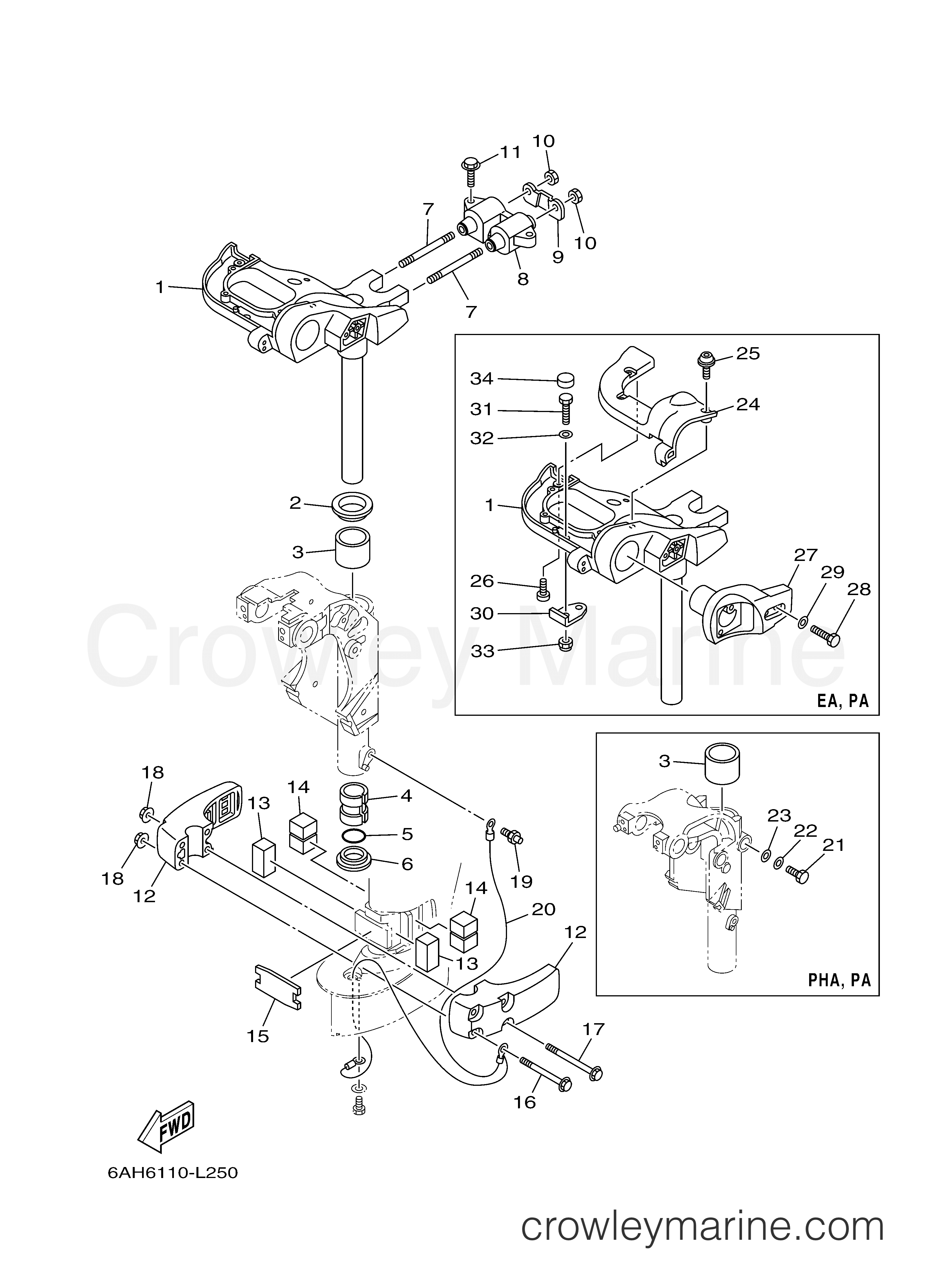 Yamaha Motors F20LMHA - BRACKET 3