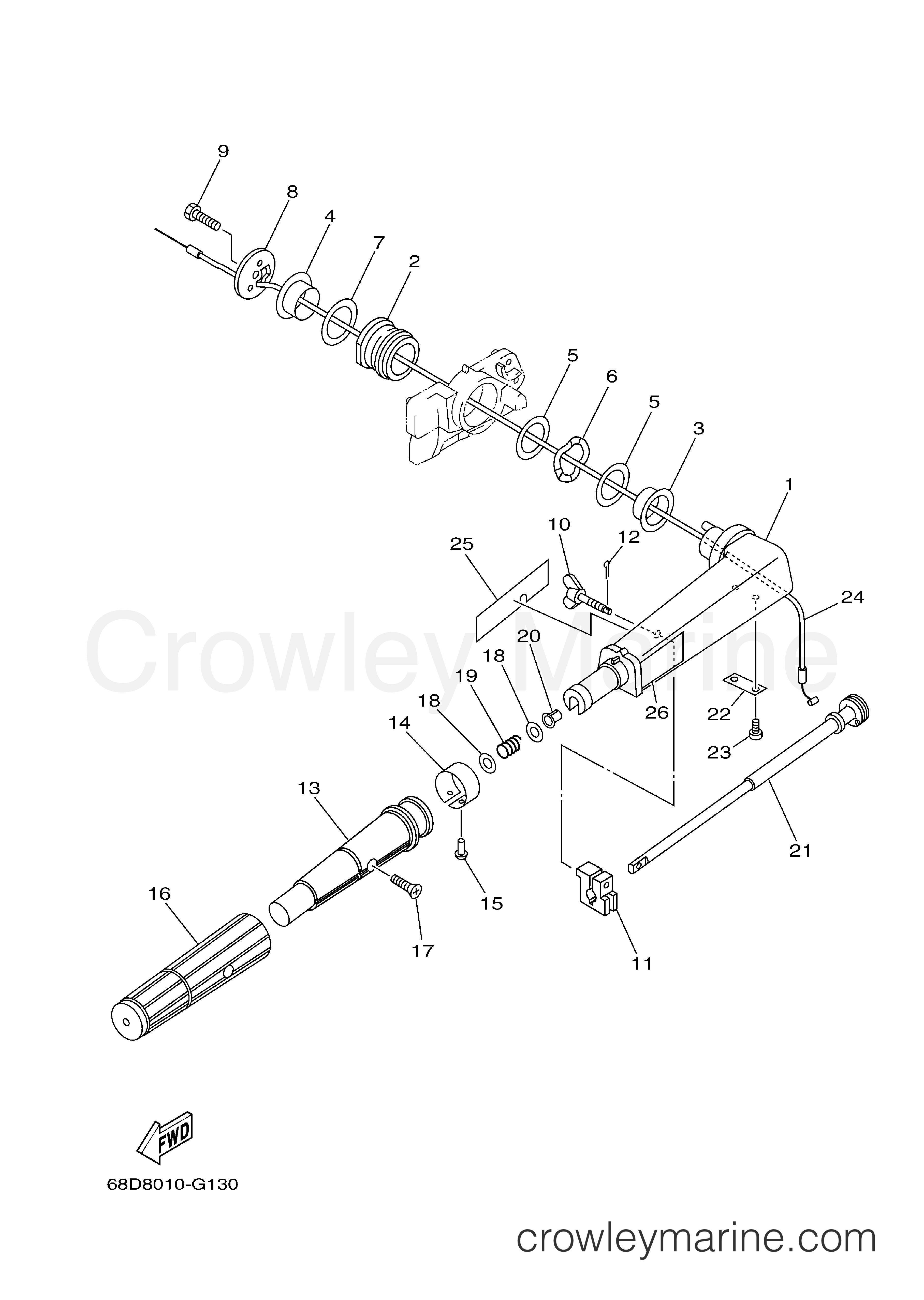 Yamaha Motors F4MSH - STEERING