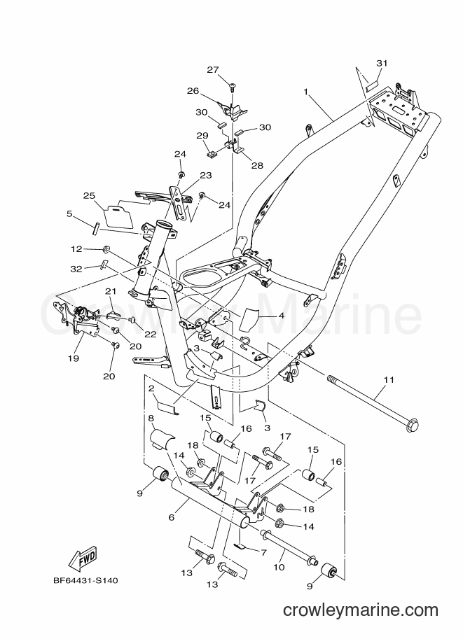 2017 Street Bike GDR155-R - GDR155-R (BF64) [010] - FRAME