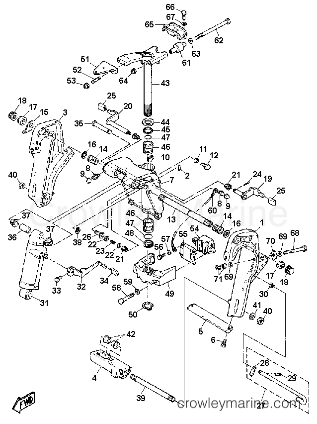 Yamaha Motors 50ELF - BRACKET