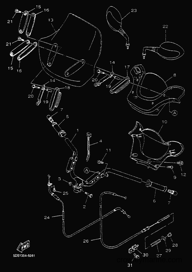 Yamaha Motors YP125E (5DSH) [010] - STEERING HANDLE & CABLE