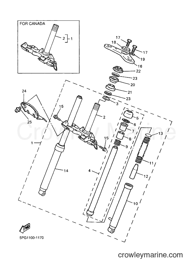 2002 Dirt Bike PW50 - PW50 (5PG3) [030] - FRONT FORK