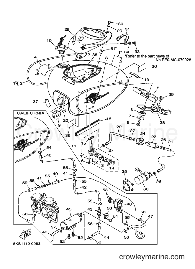 2003 Cruiser XVS1100A - XVS1100A (5KST) [010] - FUEL TANK
