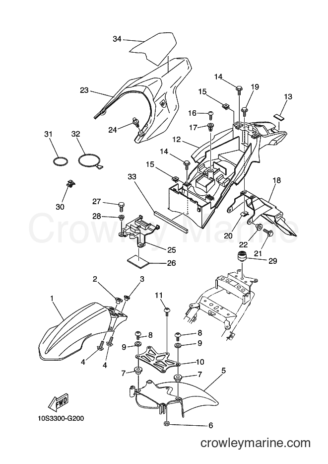2008 Dirt Bike XT660X - XT660X (10S3) [050] - FENDER